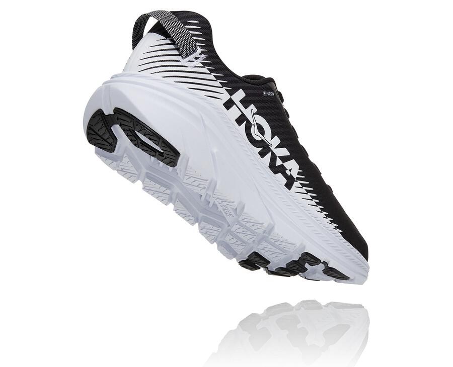 Hoka One One Mens Running Shoes - Rincon 2 - Black/White - SCKN60947